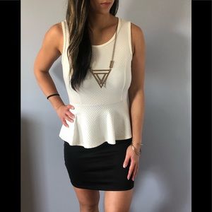 Peplum top w/ skirt one piece dress